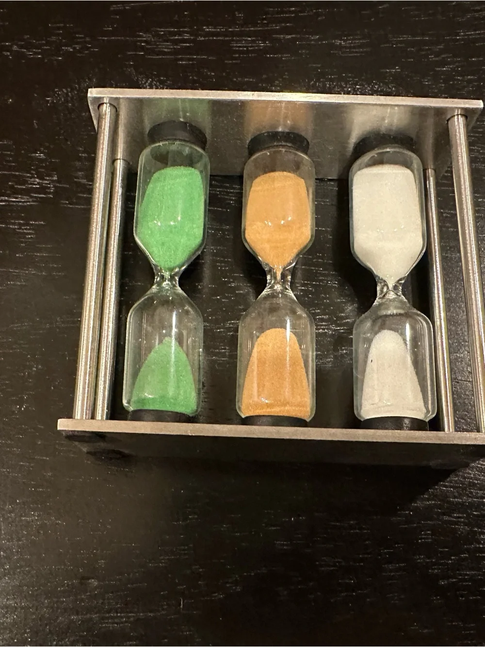 Triple Hourglass Tea 🫖 Sand Timer for different teas- Green, Gold, White Sand